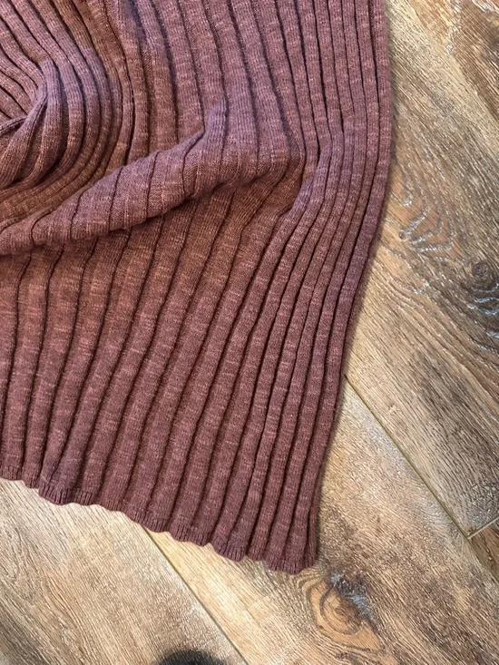 FP BEACH Free People Ribbed Knit Midi Skirt in Chestnut Brown Rust festival S - Picture 4 of 7